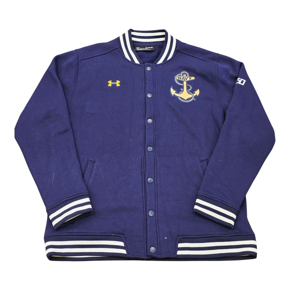 Under Armour Navy Midshipmen 150th Ann Originators Dugout Jacket Mens XL Blue